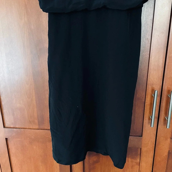 3.1 Phillip Lim Dress Blouson 100% Silk Ruffle Knee Length Black Size 4 - Picture 7 of 10